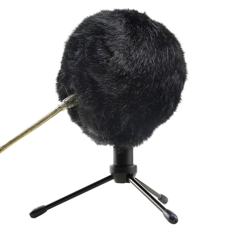 SUNMON Blue Snowball Furry Windscreen Cover Muff - Professional Snowball ICE Mic Foam Wind Cover Windshield Pop Filter for Recordings, Broadcasting, Singing by Sunmon ï¼ˆBlackï¼‰ - Image 4